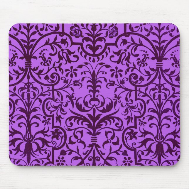 Victorian motif in purple mouse pad (Front)