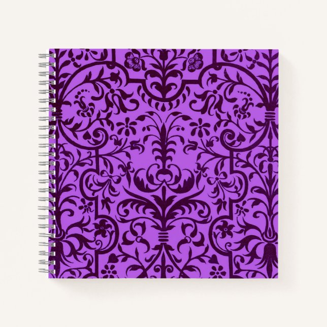 Victorian motif in purple notebook (Front)