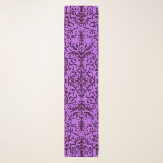 Victorian motif in purple scarf