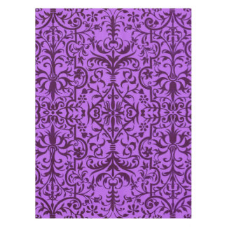 Victorian motif in purple tablecloth