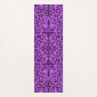 Victorian motif in purple yoga mat