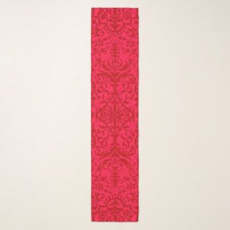 Victorian motif in red scarf