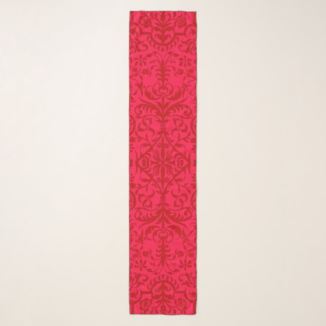 Victorian motif in red scarf (Front)