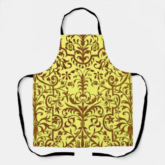 Victorian motif in yellow apron