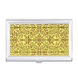 Victorian motif in yellow business card case