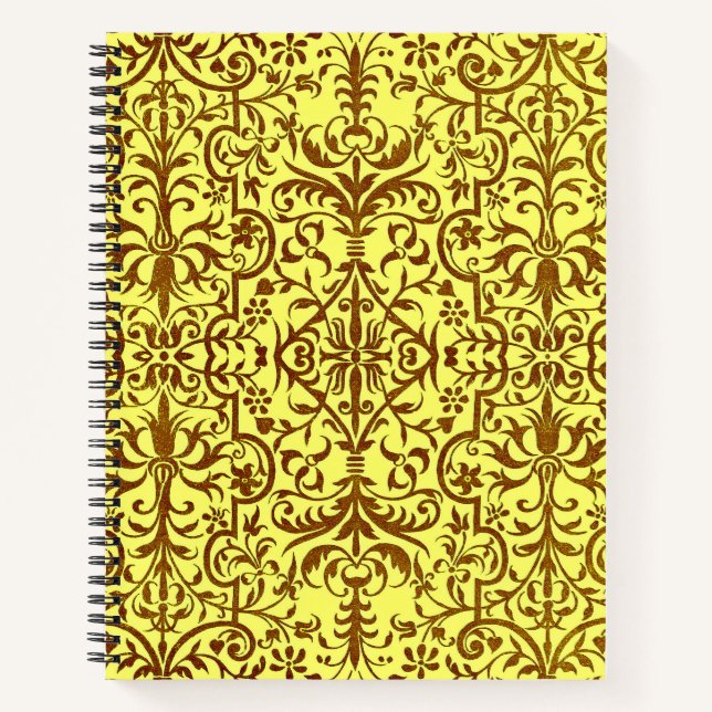 Victorian motif in yellow notebook (Front)