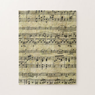 Victorian Music Sheet Wallpaper Jigsaw Puzzle