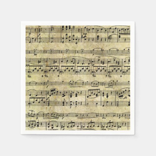 Victorian Music Sheet Wallpaper Napkins