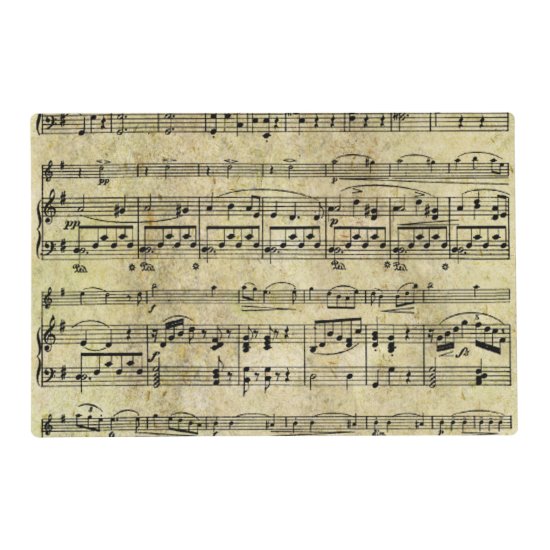 Victorian Music Sheet Wallpaper Placemat