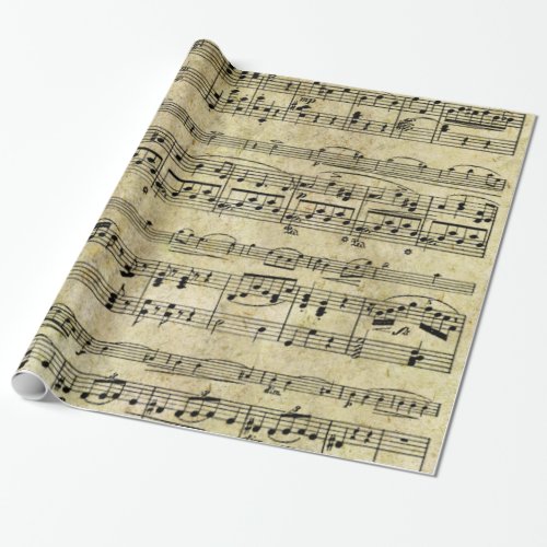 Victorian Music Sheet Wallpaper Wrapping Paper