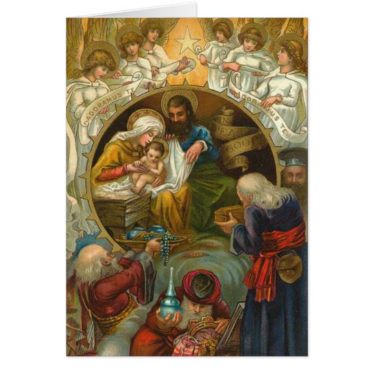 Victorian Nativity Christmas Card | Zazzle.com