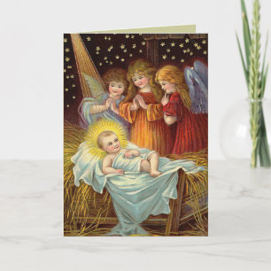 Victorian Nativity Christmas Card
