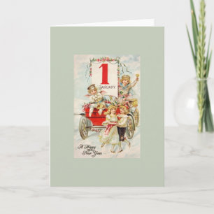 Victorian New Year Greeting Card