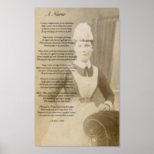Victorian nurse poem poster