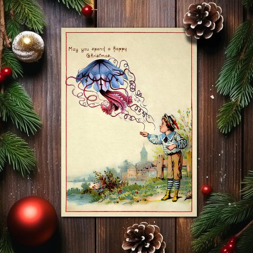 Victorian Odd Jellyfish Christmas Card
