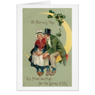 Victorian Old Couple St. Patrick's Day Card