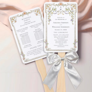 Victorian Ornate Grace Bohemian Wedding Ceremony Hand Fan
