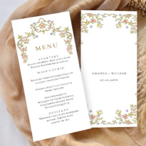Victorian Ornate Grace Bohemian Wedding Dinner Menu
