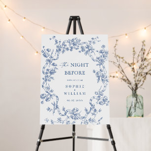 Victorian Ornate Grace Dusty Blue Rehearsal Diner Foam Board