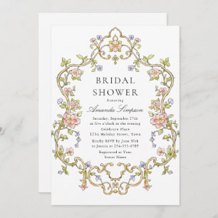 Victorian Ornate Grace Floral Bridal Shower Invitation