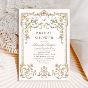 Victorian Ornate Grace Floral Bridal Shower Invitation