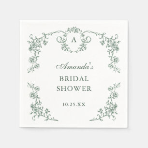 Victorian Ornate Grace Floral BRIDAL SHOWER Napkins