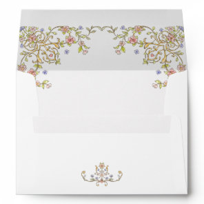 Victorian Ornate Grace Floral Frame Wedding Envelope