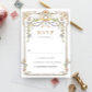 Victorian Ornate Grace Floral Frame Wedding RSVP C Card