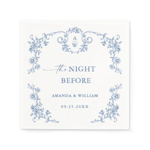 Victorian Ornate Grace Floral Rehearsal Dinner Napkins