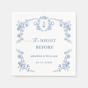 Victorian Ornate Grace Floral Rehearsal Dinner Napkins