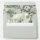 Victorian Ornate Grace Floral Sage Green Wedding Envelope<br><div class="desc">For further customization,  please click the "customize further" link and use our design tool to modify this template. 
If you need help or matching items,  please contact me.</div>