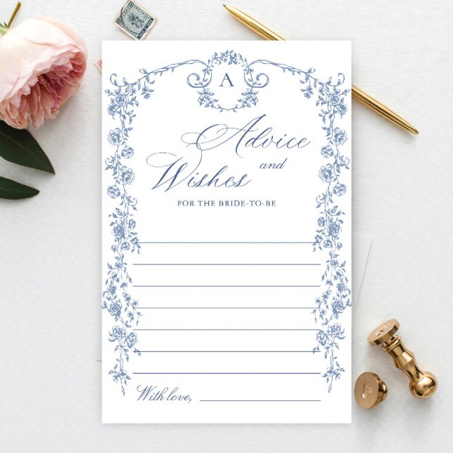 Victorian Ornate Grace Floral Wishes & Advice Card (Creator Uploaded)