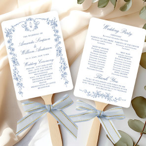 Victorian Ornate Grace Wedding Ceremony Program Hand Fan