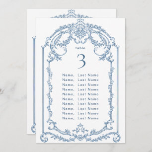 Victorian Ornate Grace Wedding Seating Chart Card