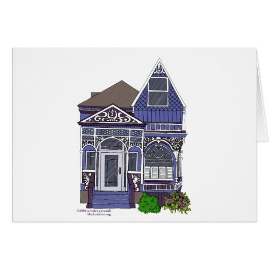 Victorian Painted Lady - Blue Cards (Front Horizontal)