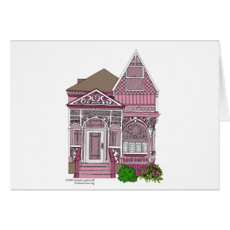 Victorian "Painted Lady" - pink Cards