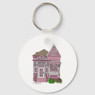 Victorian "Painted Lady" - pink Keychain