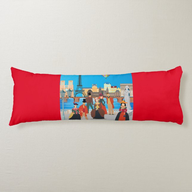 Victorian Paris Body Pillow (Front)