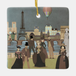 Victorian Paris Ceramic Ornament