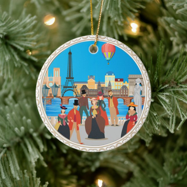 Victorian Paris Ceramic Ornament (Tree)