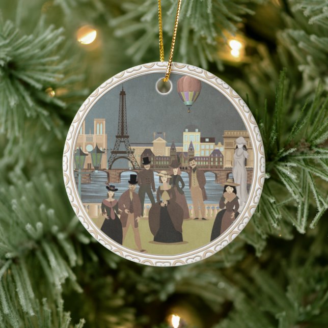 Victorian Paris Ceramic Ornament (Tree)