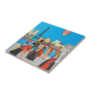 Victorian Paris Ceramic Tile
