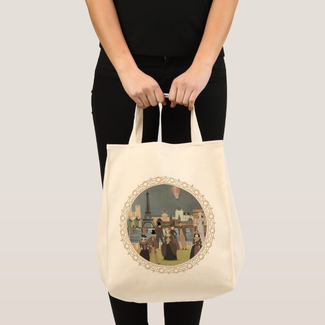 Victorian Paris Tote Bag (Front (Product))