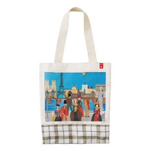 Victorian Paris Zazzle HEART Tote Bag