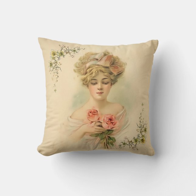 Victorian Parlour_Flora Throw Pillow (Front)