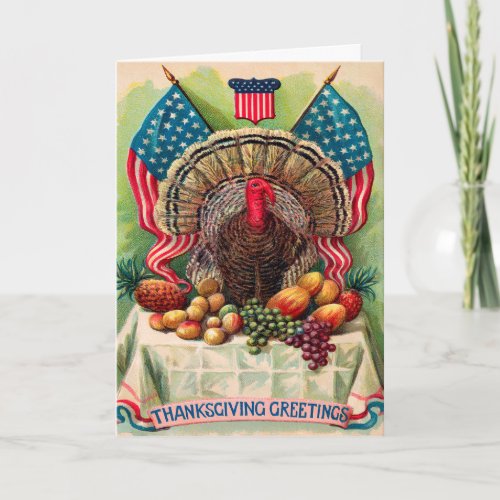 Victorian Patriotic Thanksgiving Card