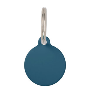 Victorian Peacock Solid Color Pet ID Tag