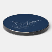 Victorian Penwork Calligraphic Dove  Wireless Charger (Front 2)