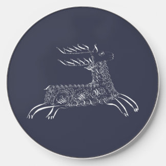 Victorian Penwork Calligraphic Stag Deer Wireless Charger