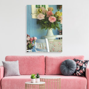 Victorian Peonies - Martha's Vineyard Canvas Print